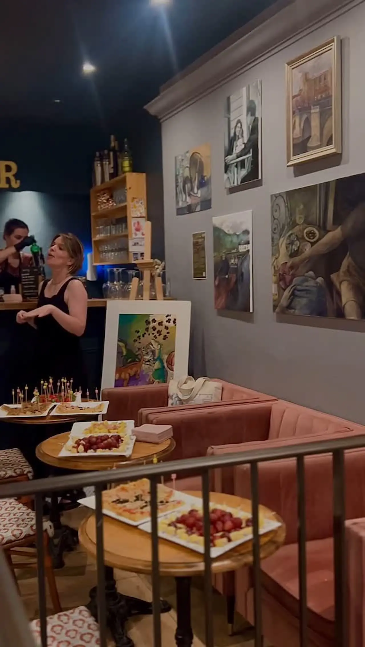 Opening night and exhibition at the bar